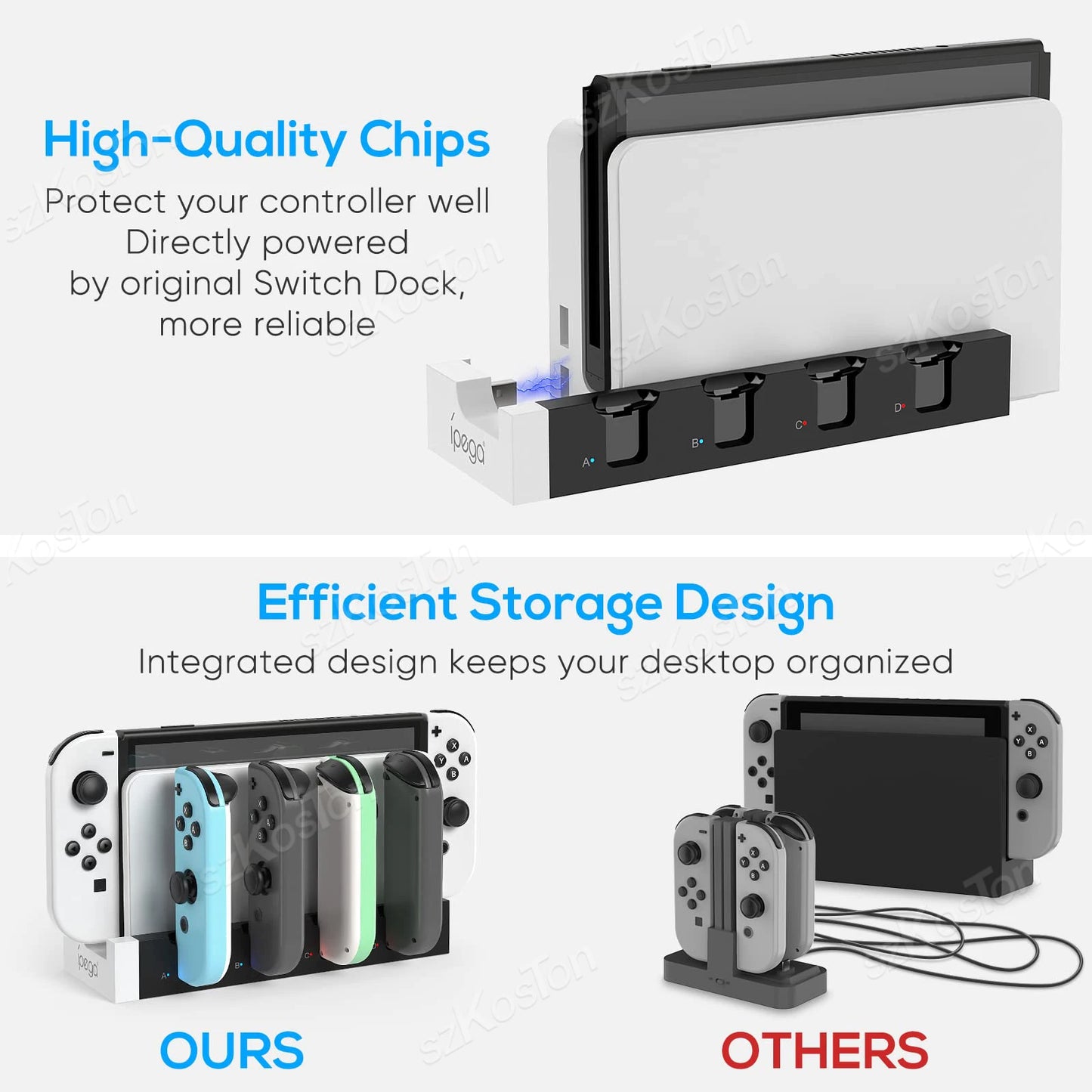 Joy-Con Charging Dock Station for Nintendo Switch & OLED – 4-Controller Charger