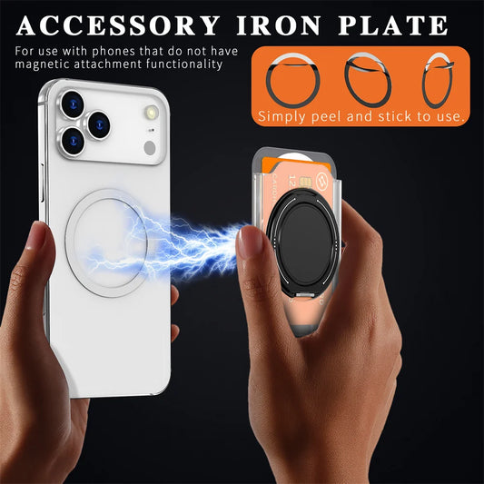 MagSafe Magnetic Wallet Card Holder Stand for iPhone & Samsung Phones
