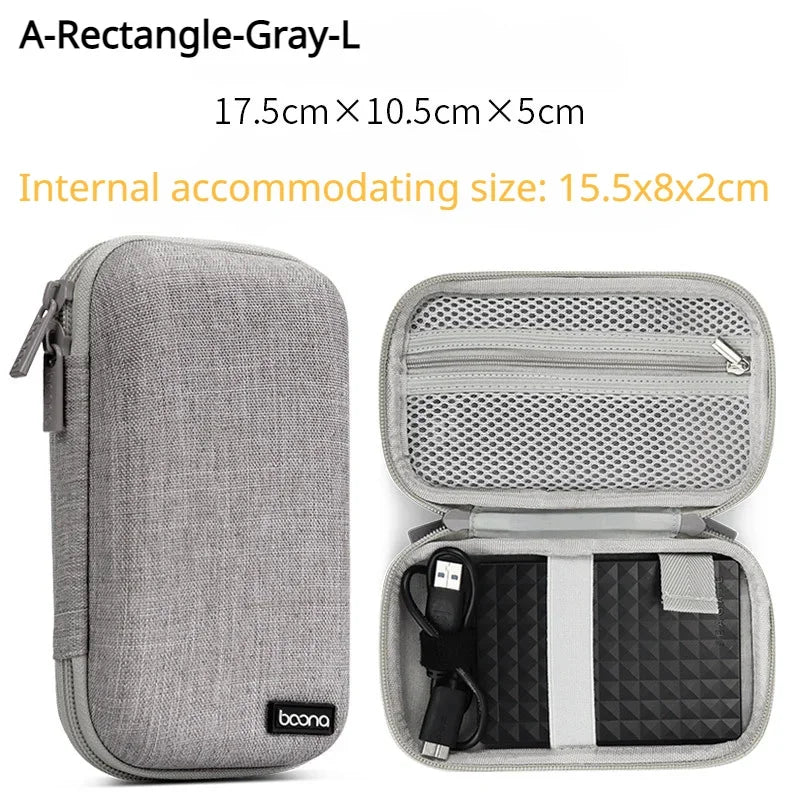 Mini Hard Shell Storage Case for Earphones, Chargers & USB Drives