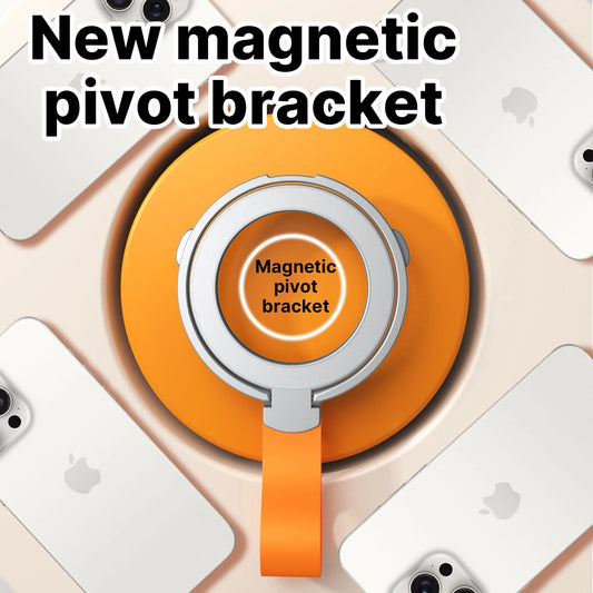 MagSafe Magnetic Ring Phone Holder with Silicone Cord & Kickstand for iPhone 12–15