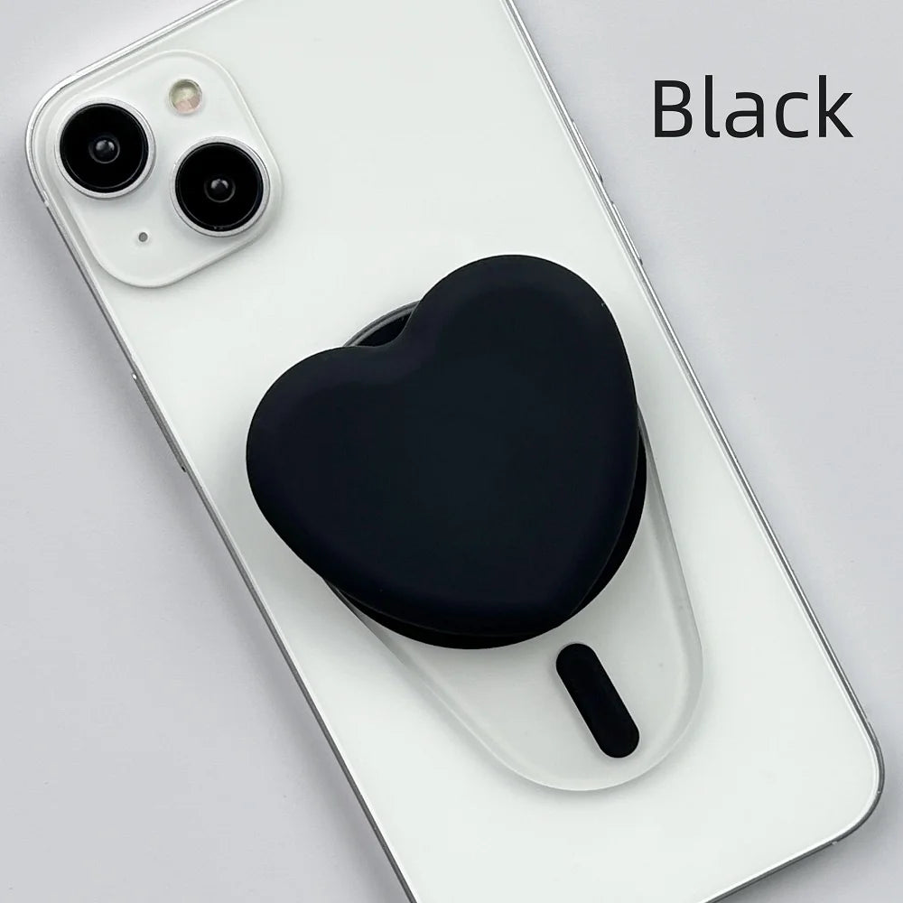 MagSafe Silicone Heart Oval GripTok Phone Finger Grip Holder for Magnetic Support