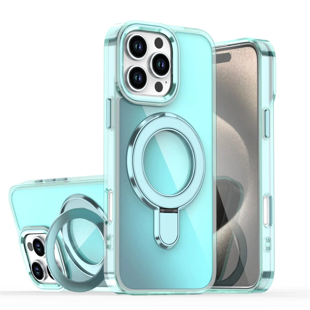 Luxury Laser Color Foldable Magnetic Stand Case for iPhone 11β16 Pro Max