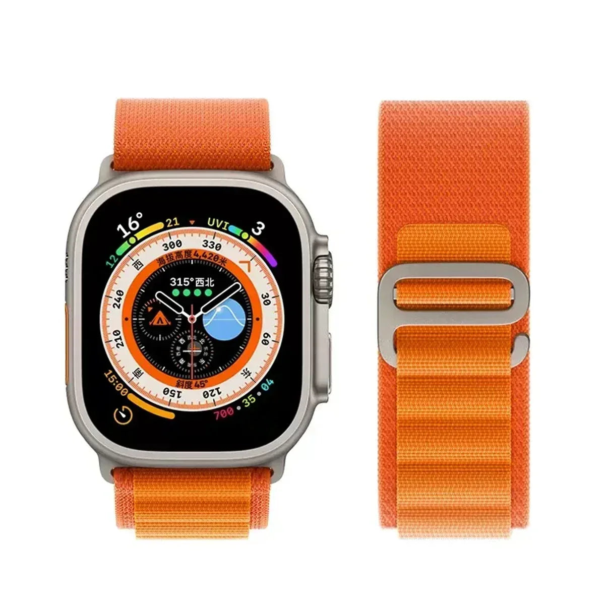 Alpine Nylon Strap for Apple Watch Bands 38-49mm - Ultra 2 Series 9 SE