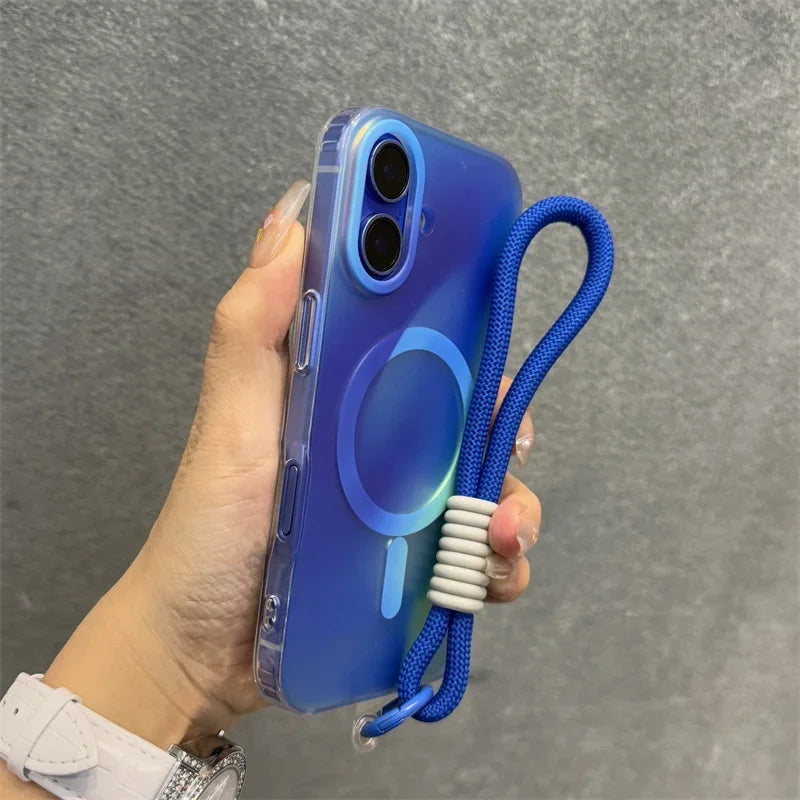 Aurora Gradient Matte MagSafe Case for iPhone 13 14 Pro Max Plus Shockproof