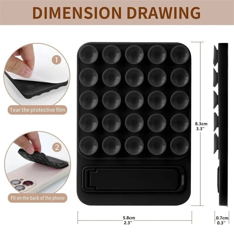 Multifunctional Folding Phone Holder with Suction Cup for iPhone & Xiaomi