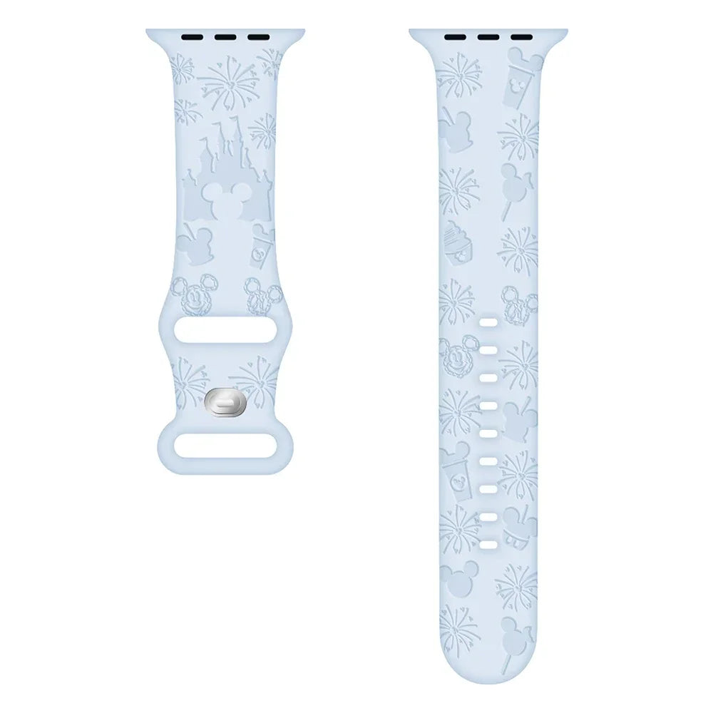 Engraved Silicone Solo Loop Band for Apple Watch Ultra, Series 9–1