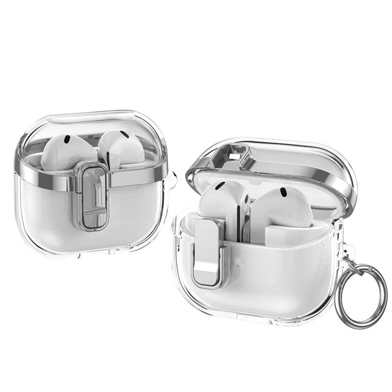 Transparent Lock Case for Samsung Galaxy Buds 3/3 Pro – Anti-Fall Protective Cover