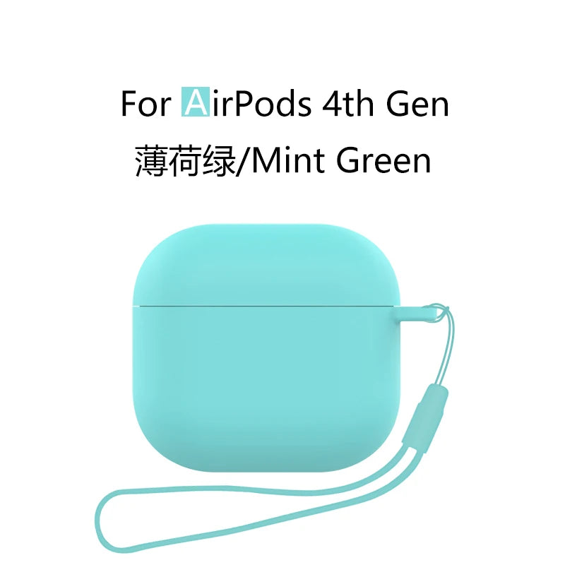 Silicone Case with Lanyard for AirPods 4 (2024) with Active Noise Canceling
