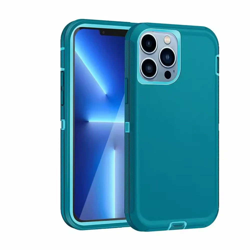 3-in-1 Heavy Duty Armor Case for iPhone 16/15/Plus/Pro Max/Mini