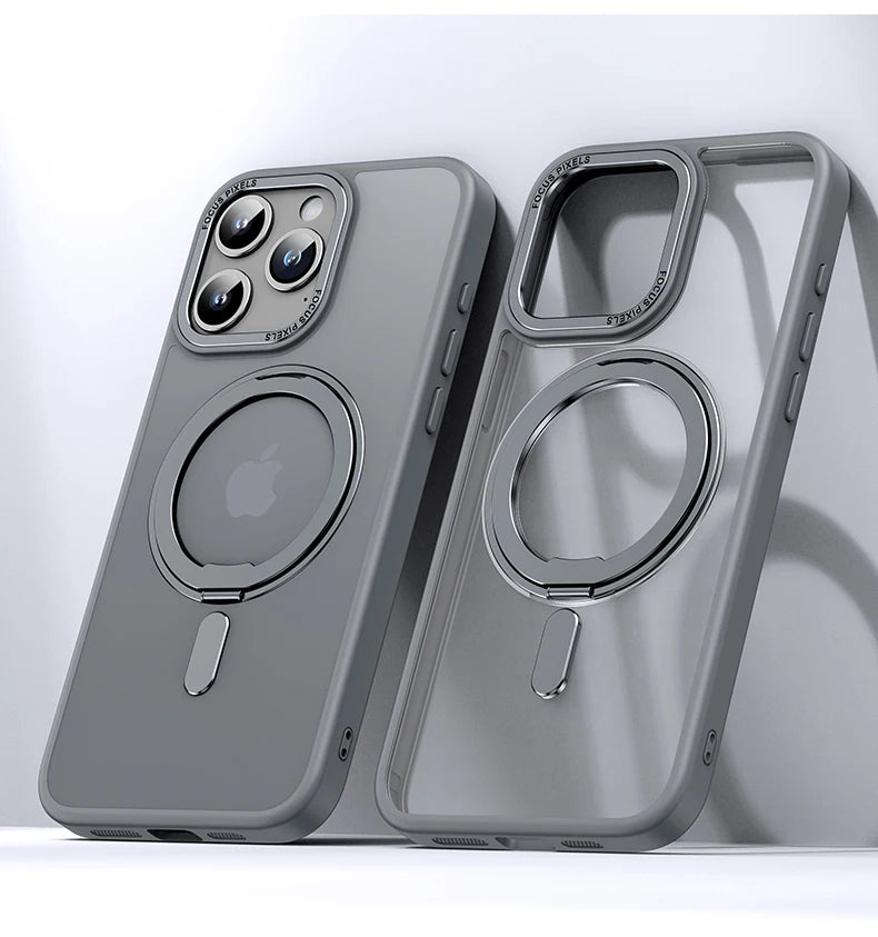 Luxury Magnetic Stand Case with Ring Holder for iPhone 11β13 Pro Max