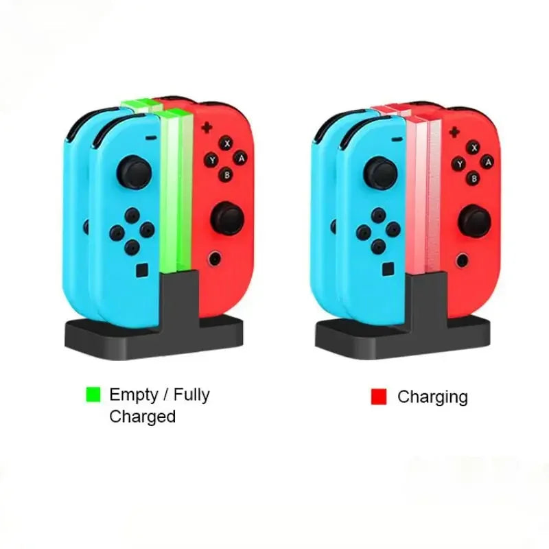 4-in-1 Charging Dock Station with LED Indicator for Nintendo Switch & Joy-Con