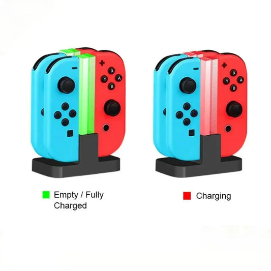 4-in-1 Charging Dock Station with LED Indicator for Nintendo Switch & Joy-Con