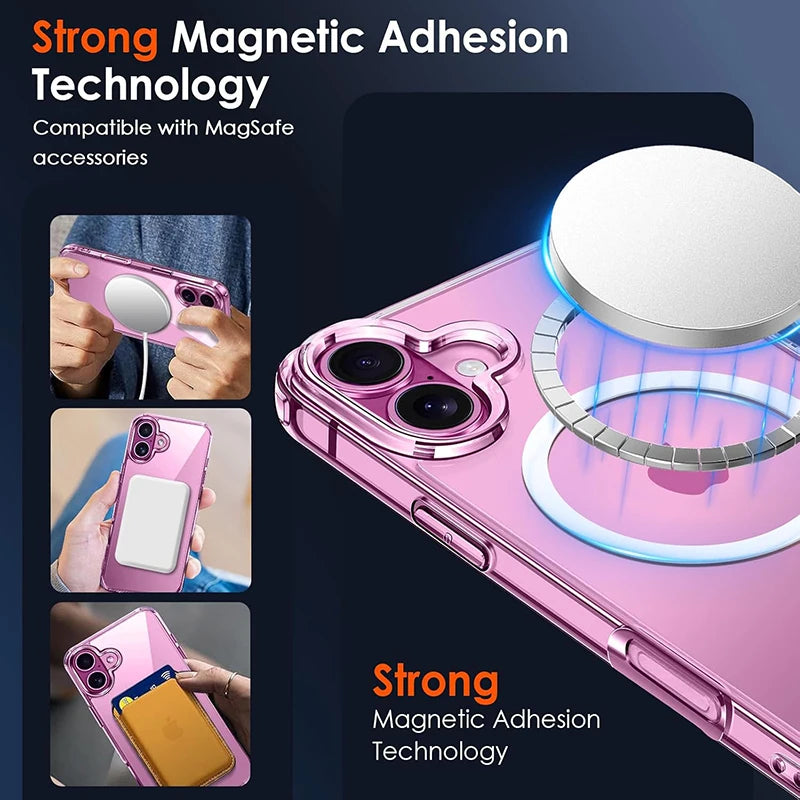 Magnetic Hybrid Case for iPhone 16β11 Pro Max β MagSafe Wireless Charging