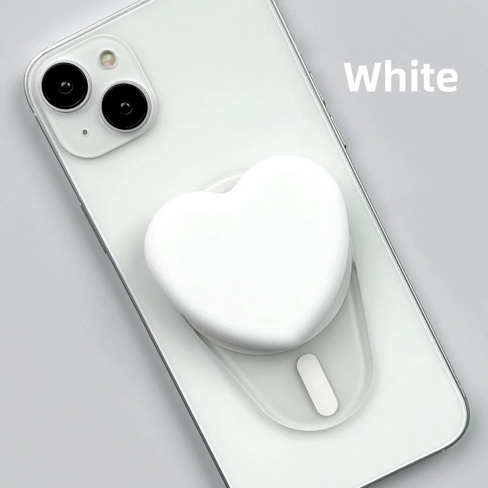 MagSafe Silicone Heart Oval GripTok Phone Finger Grip Holder for Magnetic Support