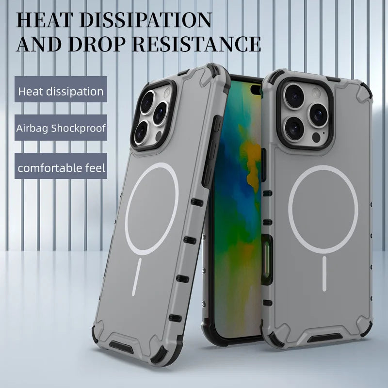 Luxury MagSafe Military-Grade Phone Case for iPhone 16 15 14 Pro Max