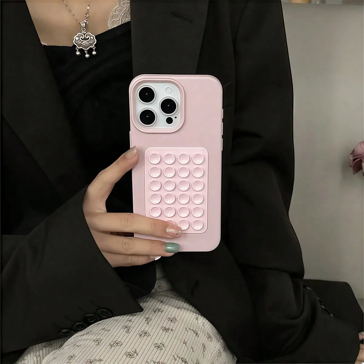 3D Suction Cup Shockproof Case for iPhone 13/12/11 Pro Max & Plus Models