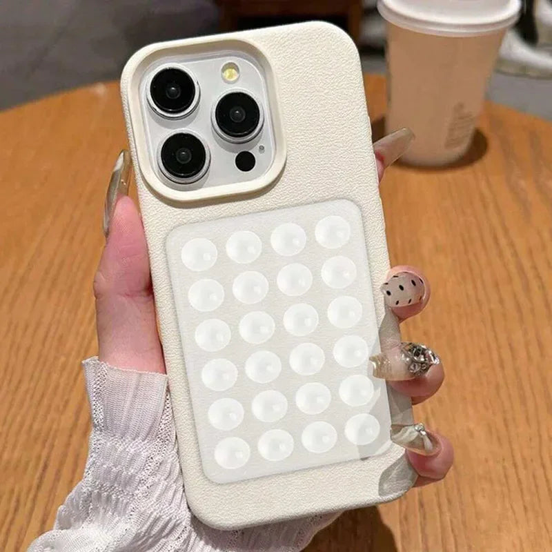 3D Suction Cup Shockproof Case for iPhone 16/15/14 Pro Max & Plus Models