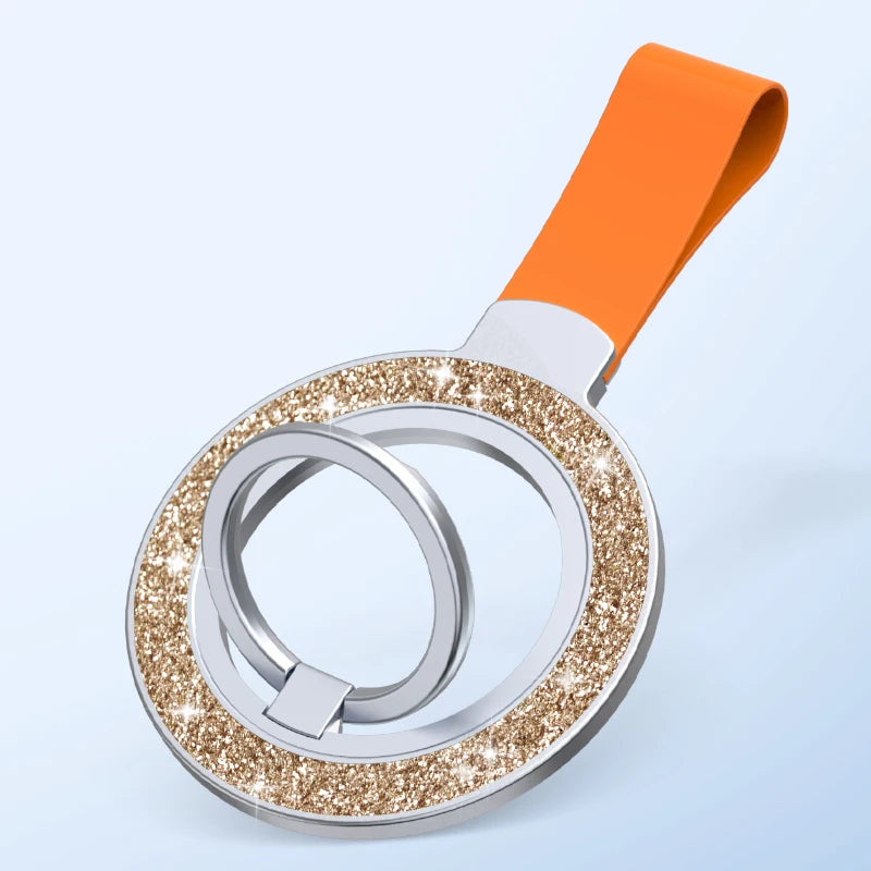 Glitter MagSafe Phone Holder for iPhone 12–16 – Ring & Stand Mount