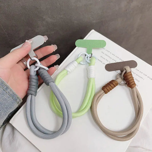 Cute Pastel Wrist Strap Lanyard for Phone – Macaron Color Charm Chain