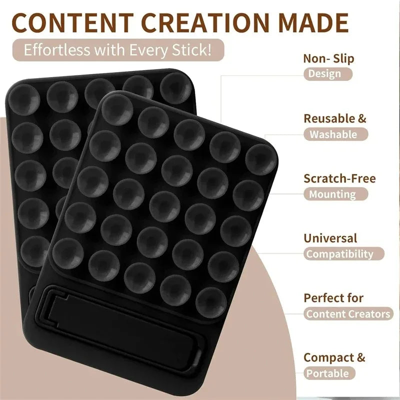 Multifunctional Folding Phone Holder with Suction Cup for iPhone & Xiaomi