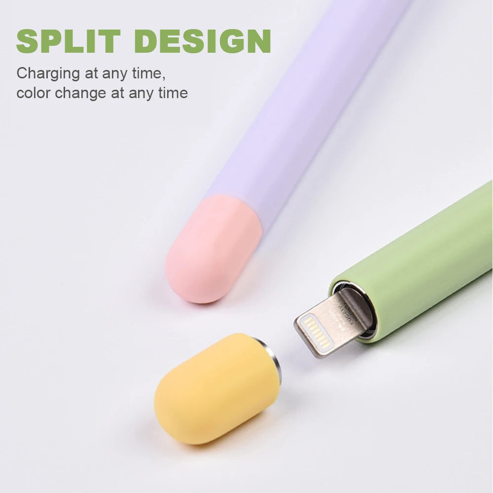 Silicone Stylus Cover for Apple Pencil 1 & 2 β Colorful Anti-Slip Case