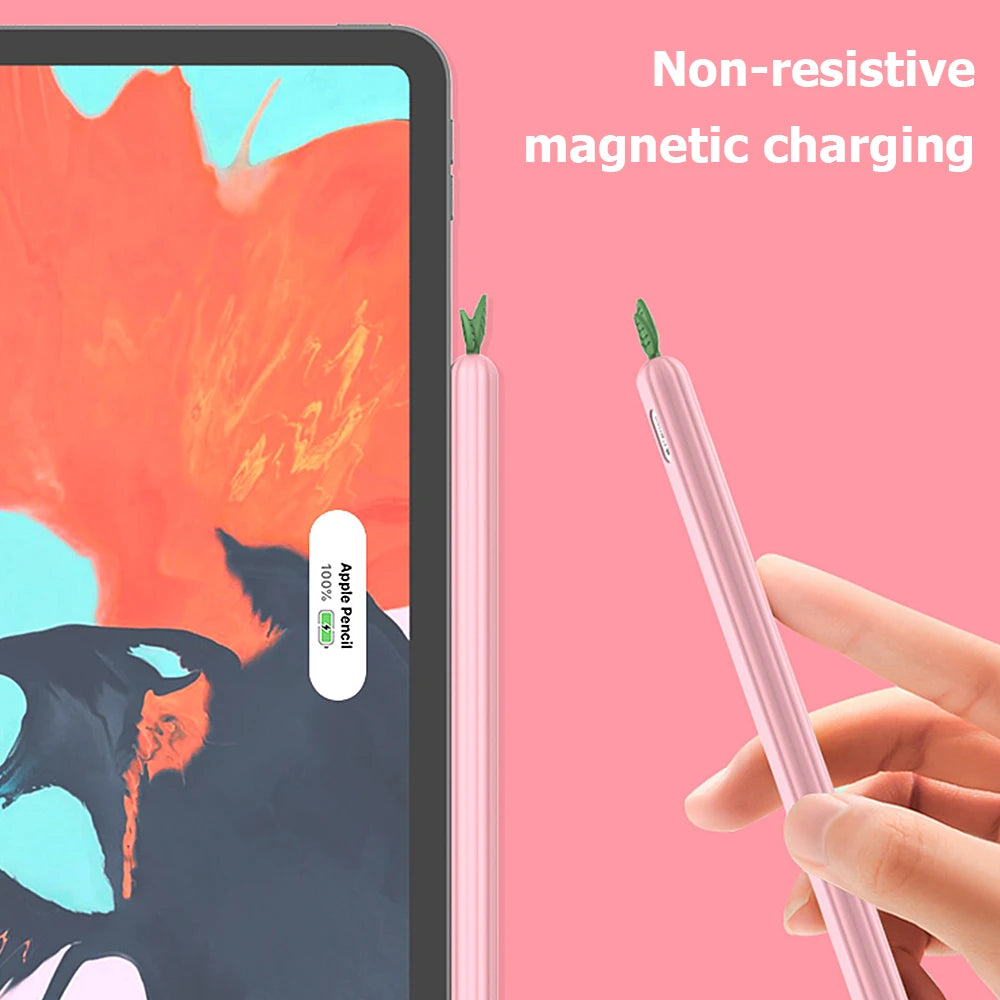 Cute Vegetable Silicone Case for Apple Pencil 1st & 2nd Gen Protective Sleeve