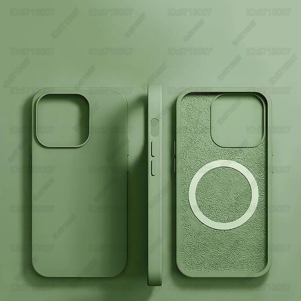 Magnetic Liquid Silicone Case for iPhone 16/15 Pro Max & 16 Plus
