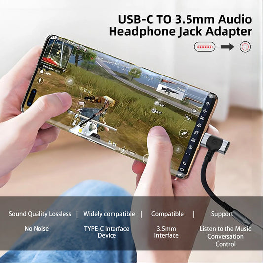 2-in-1 USB-C to 3.5mm Audio & Charger Adapter with PD 100W Fast Charging