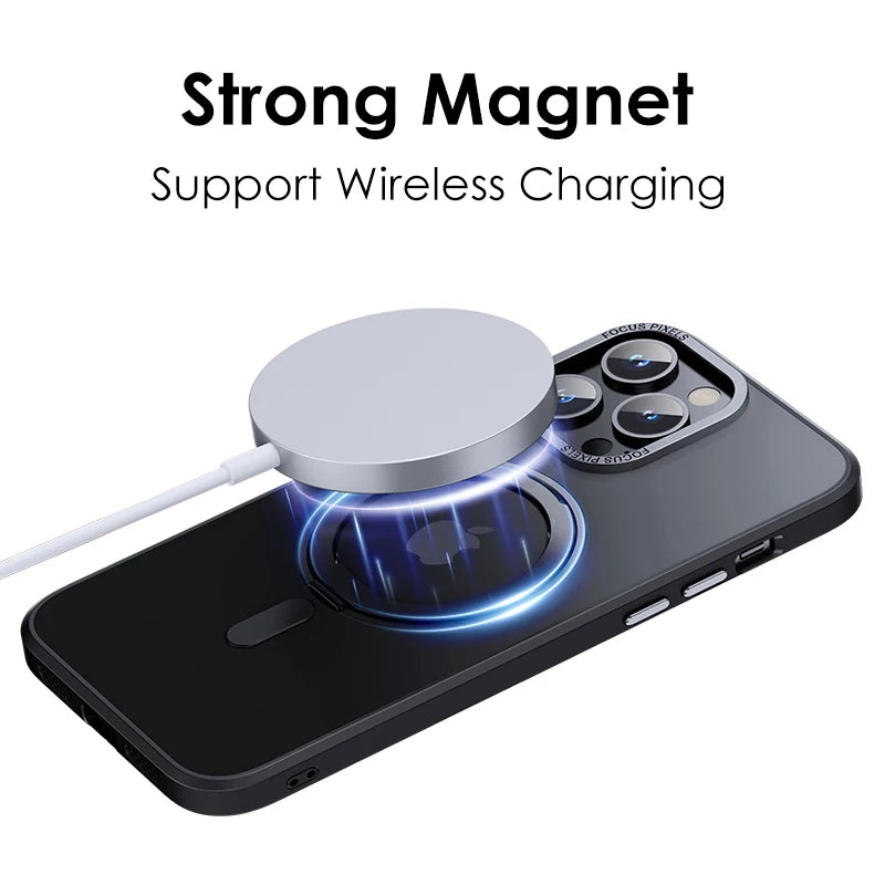 Luxury Magnetic Stand Case with Ring Holder for iPhone 11β13 Pro Max