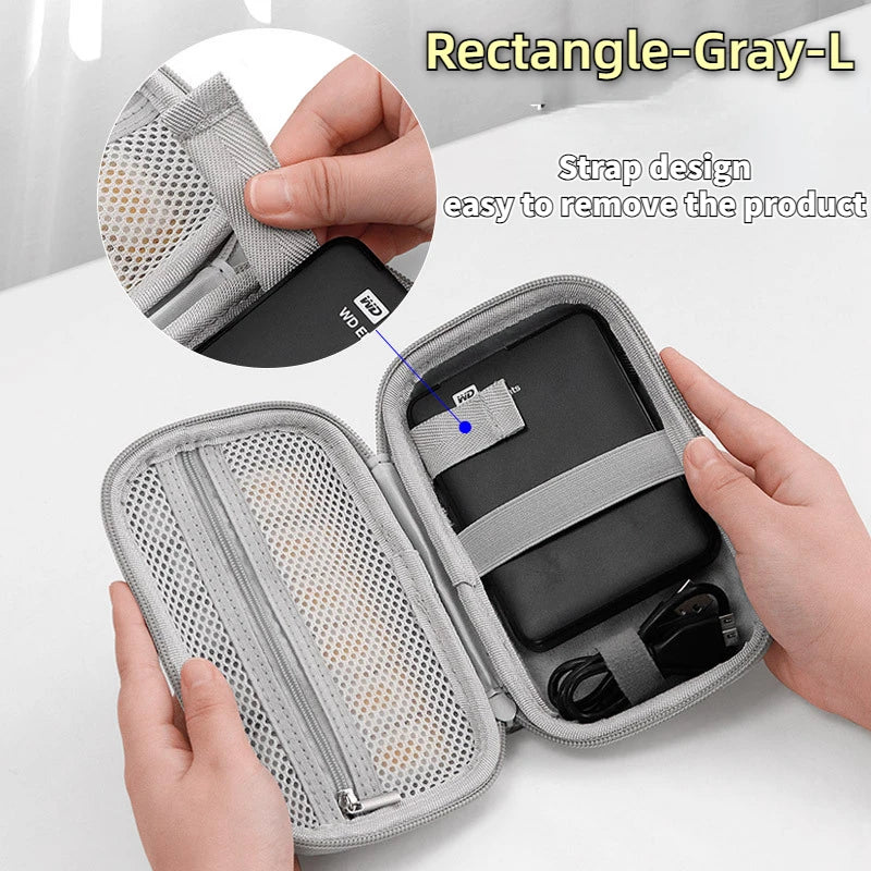 Mini Hard Shell Storage Case for Earphones, Chargers & USB Drives
