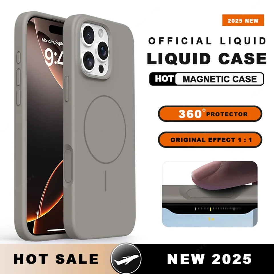 MagSafe Liquid Silicone Case with Lanyard for iPhone 11–13 Series