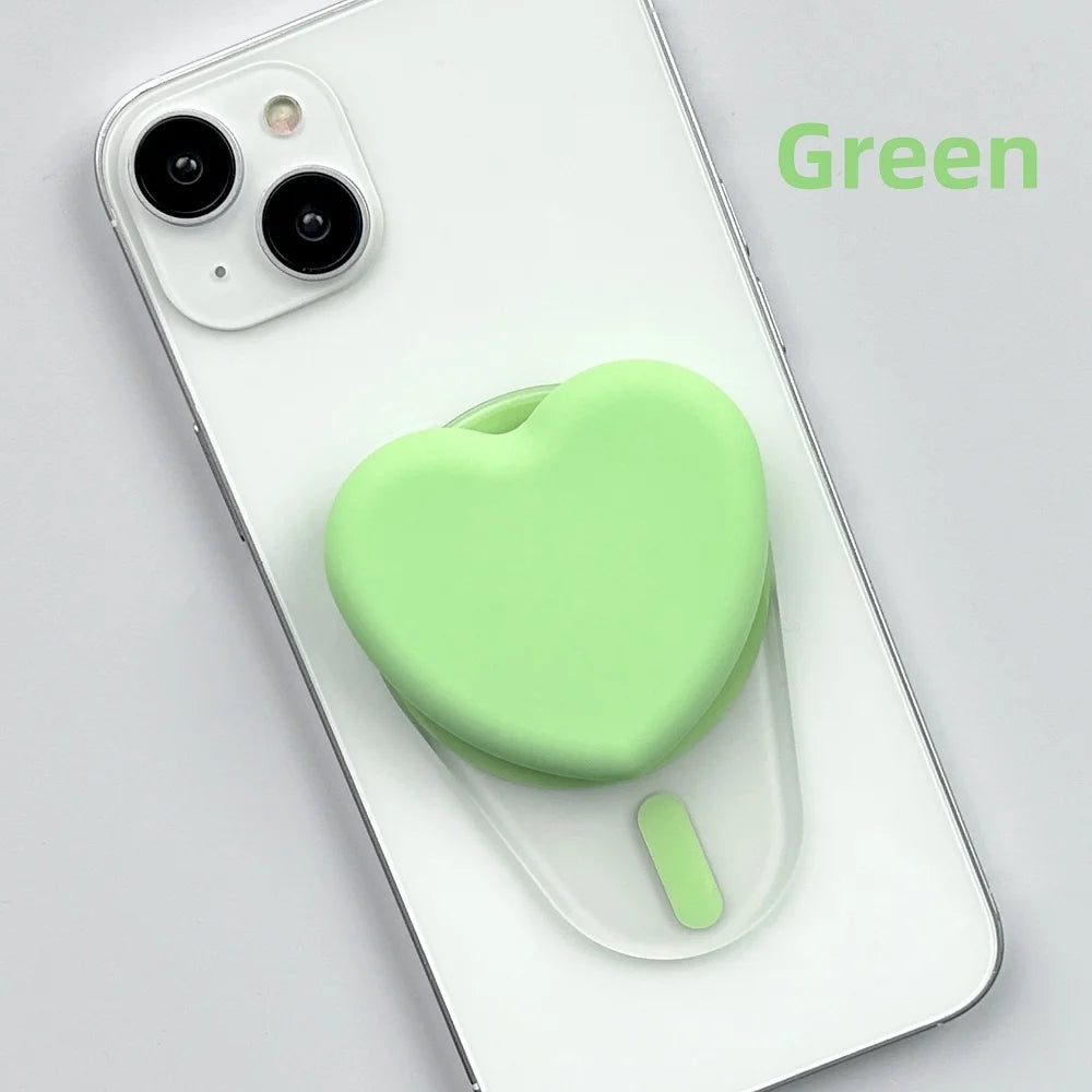 MagSafe Silicone Heart Oval GripTok Phone Finger Grip Holder for Magnetic Support