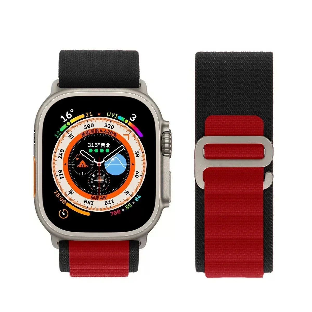 Alpine Nylon Strap for Apple Watch Bands 38-49mm - Ultra 2 Series 9 SE