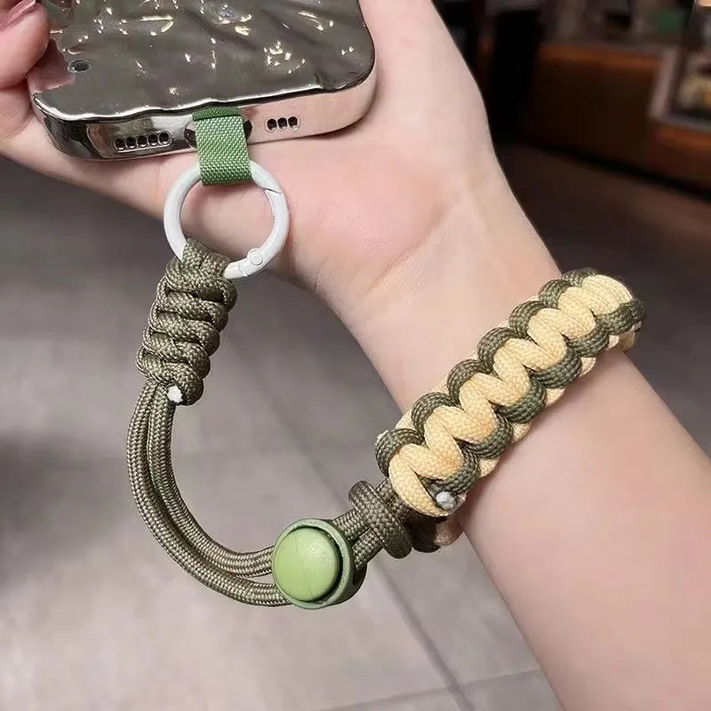 Handwoven Adjustable Phone Lanyard Strap β Anti-Drop Outdoor Wrist Rope