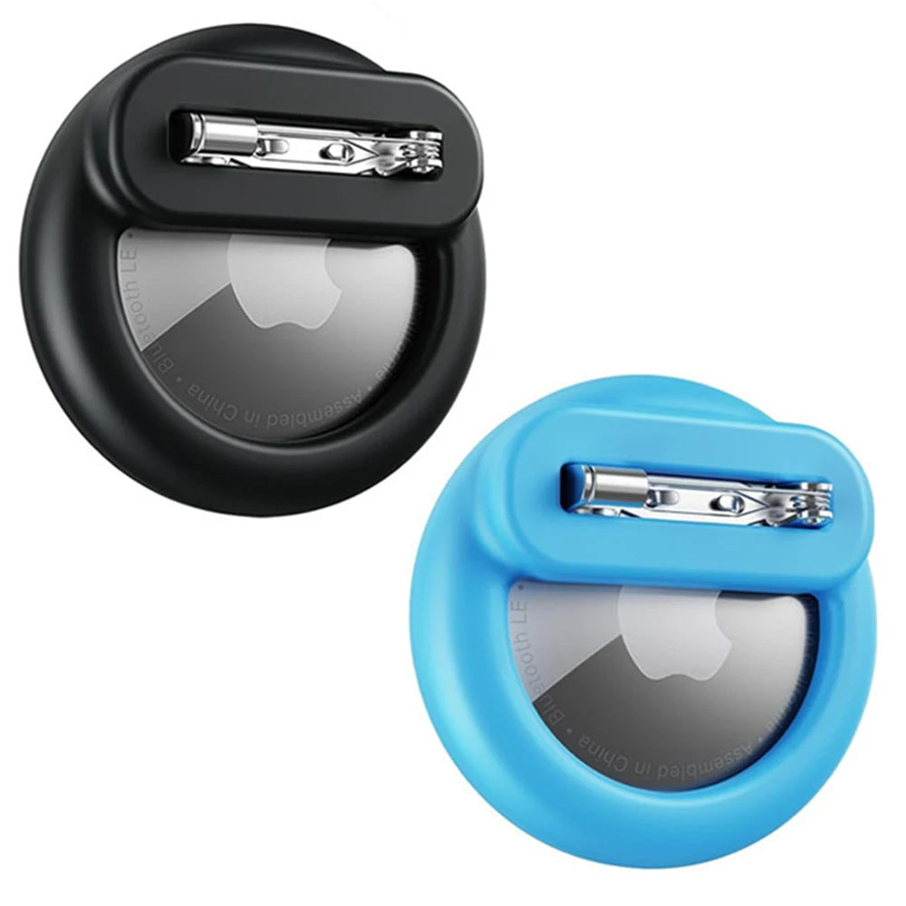 Silicone Airtag Holder for Kids & Elderly with Safety Pins - Hidden Tracker Case