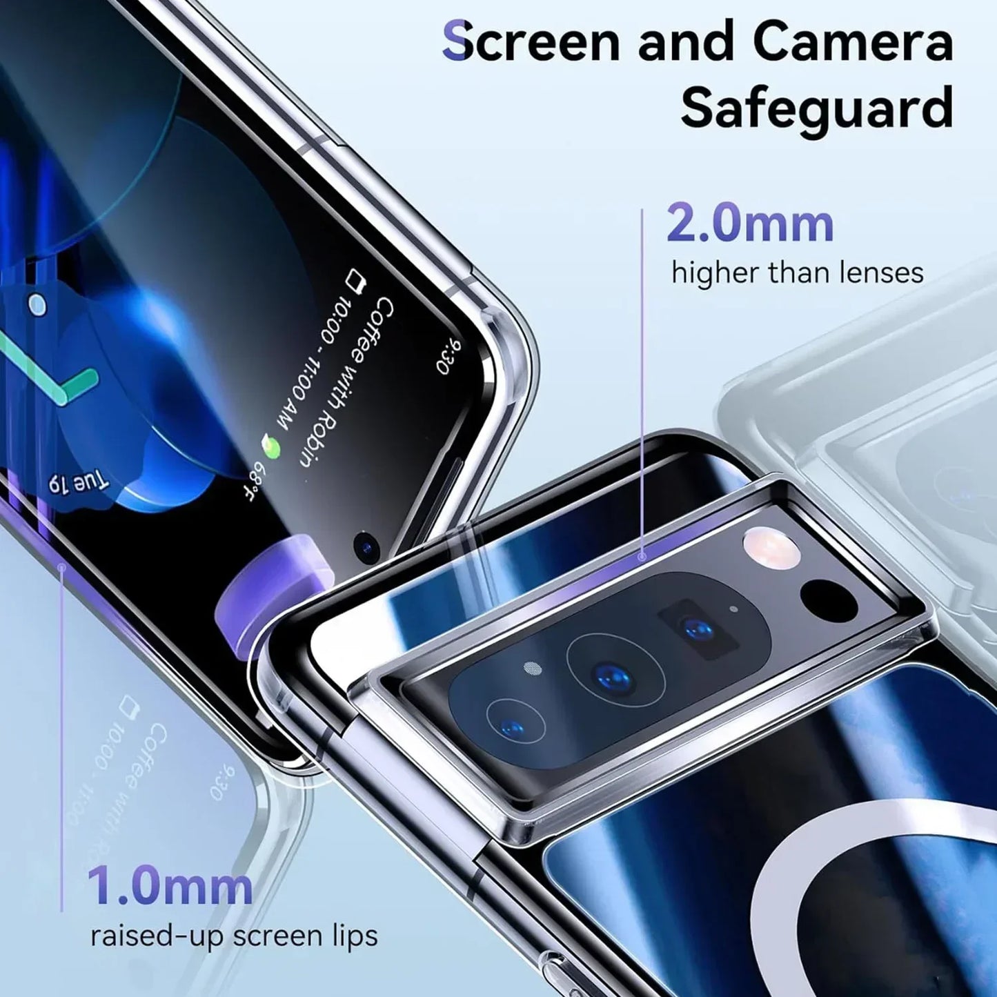 Clear MagSafe Magnetic Case for Pixel 9 Pro XL 8 7 – Shockproof Cover