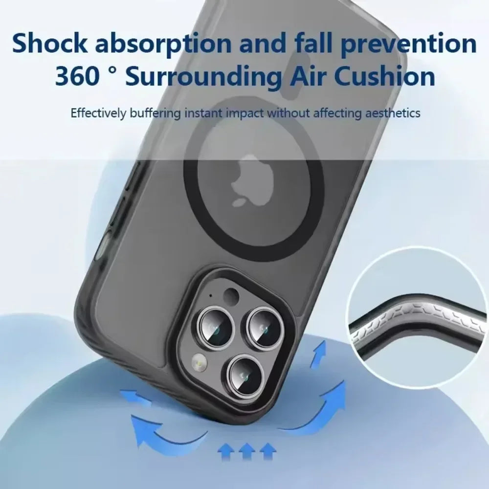 Matte MagSafe Case for iPhone 11–16 Pro Max – Shockproof & Magnetic