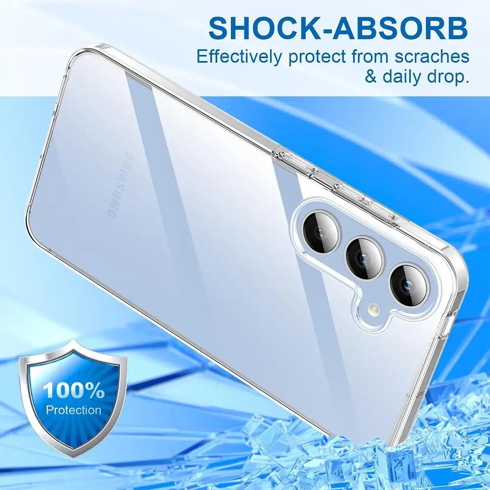 360° Hybrid Clear Hard Case for Samsung S23/S24/S25 Ultra A Series 5G