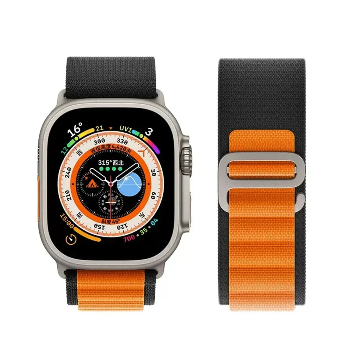 Alpine Nylon Strap for Apple Watch Bands 38-49mm - Ultra 2 Series 9 SE