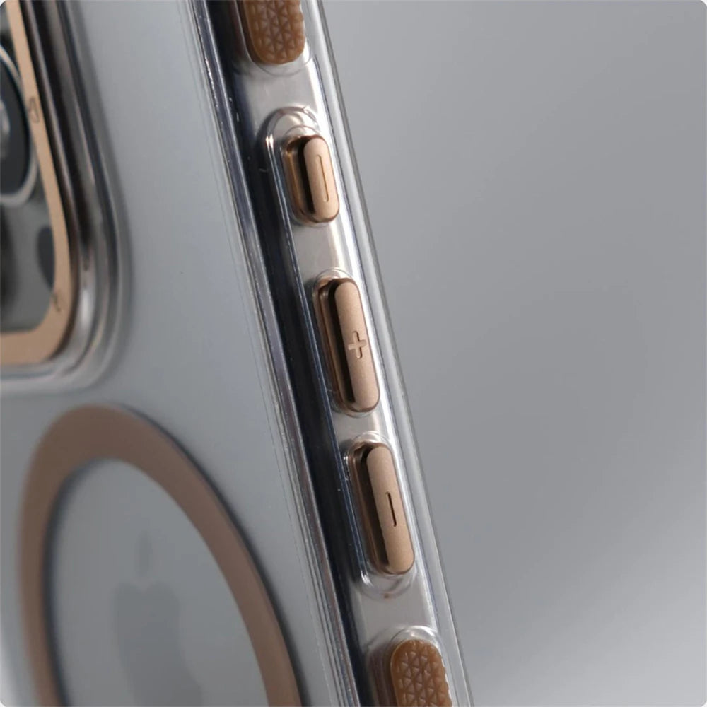 Magnetic Clear Armor Case for iPhone 16 15 Pro Max Plus – MagSafe