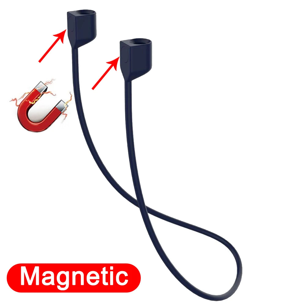 Soft Silicone Magnetic Anti-Lost Strap for AirPods Pro 1 2 3 Earphones