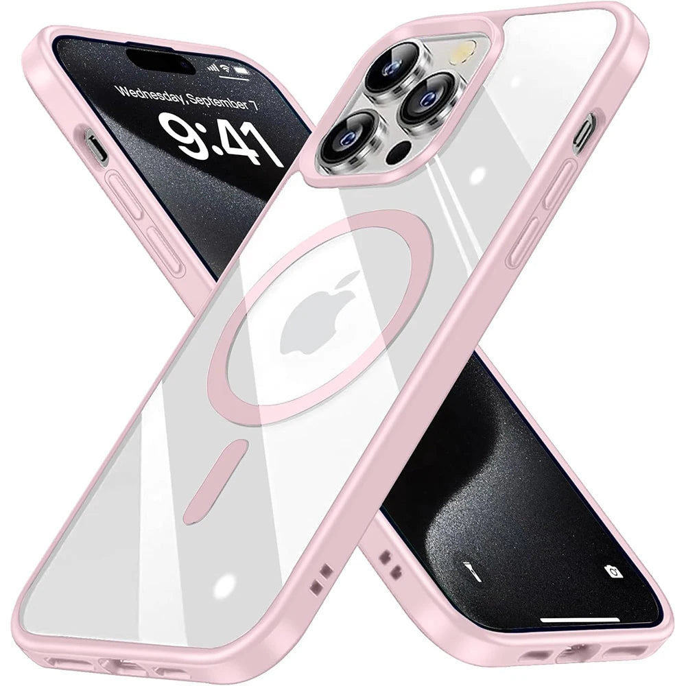 Anti-Yellowing MagSafe Case for iPhone 15 14 13 12 11 SE & More