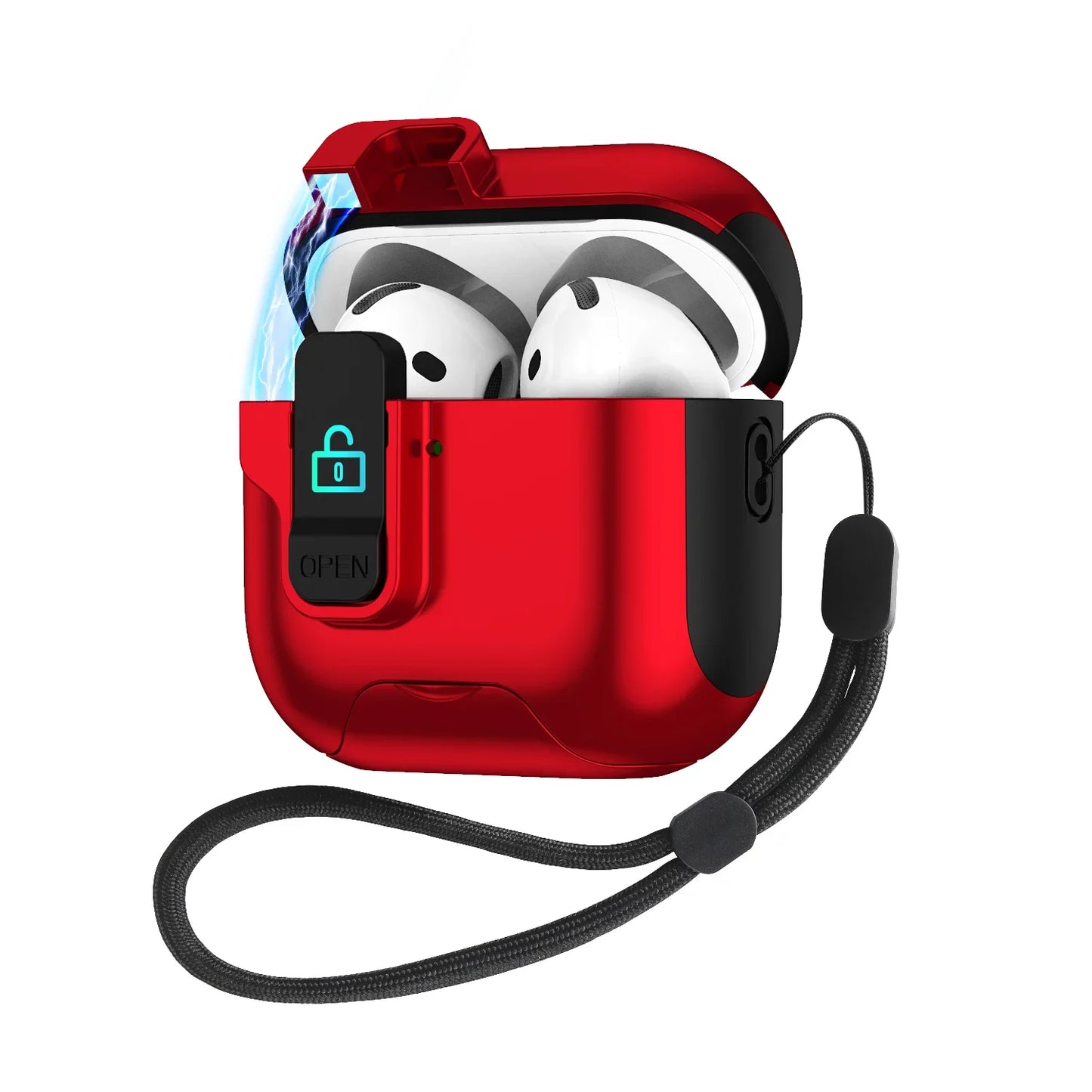 Magnetic Latch Case with Lanyard for iPhone 4/3/2/1 Pro & Wireless Earphones