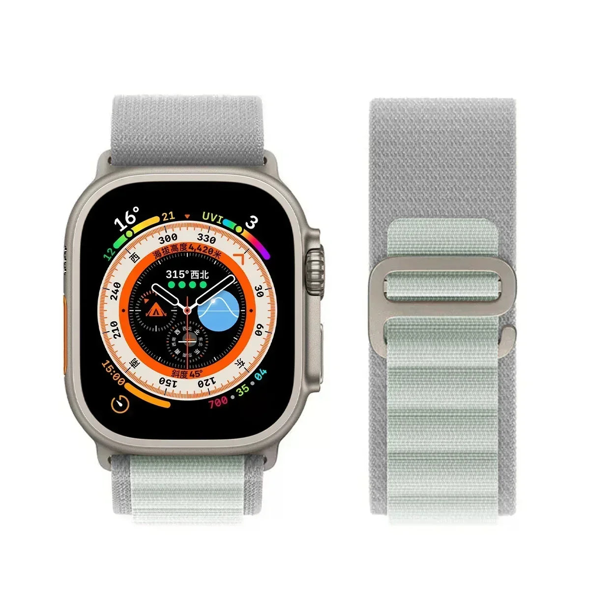 Alpine Nylon Strap for Apple Watch Bands 38-49mm - Ultra 2 Series 9 SE