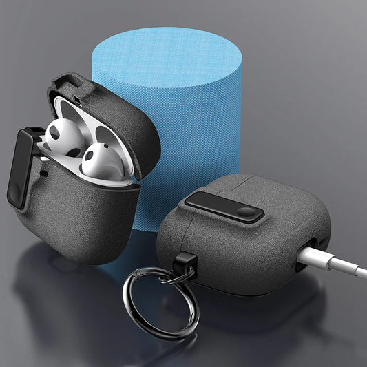 Luxury Shockproof Case for AirPods Pro 2, 4 & 3 with Hook Carabiner