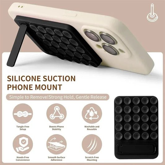 Multifunctional Folding Phone Holder with Suction Cup for iPhone & Xiaomi