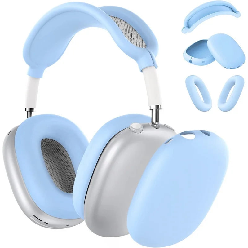 Soft Silicone Protective Case for AirPods Max – Anti-Scratch Cover