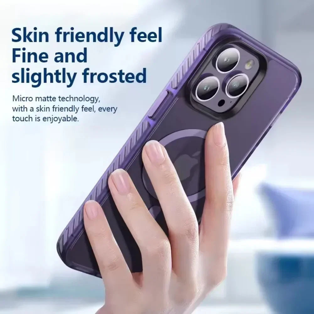 Matte MagSafe Case for iPhone 11–16 Pro Max – Shockproof & Magnetic