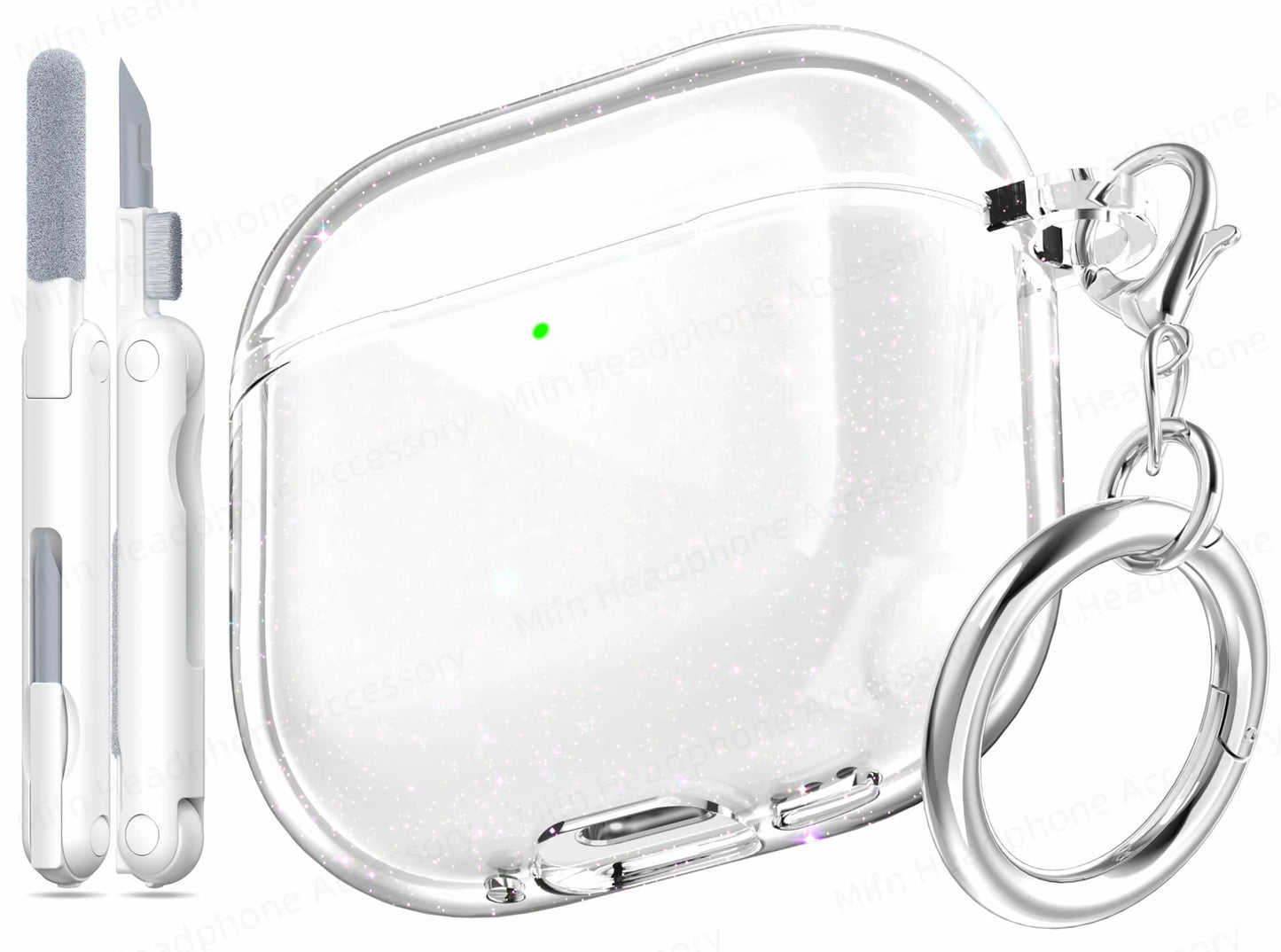 Electroplated Transparent Case for AirPods 4 – Shockproof Protective Cover
