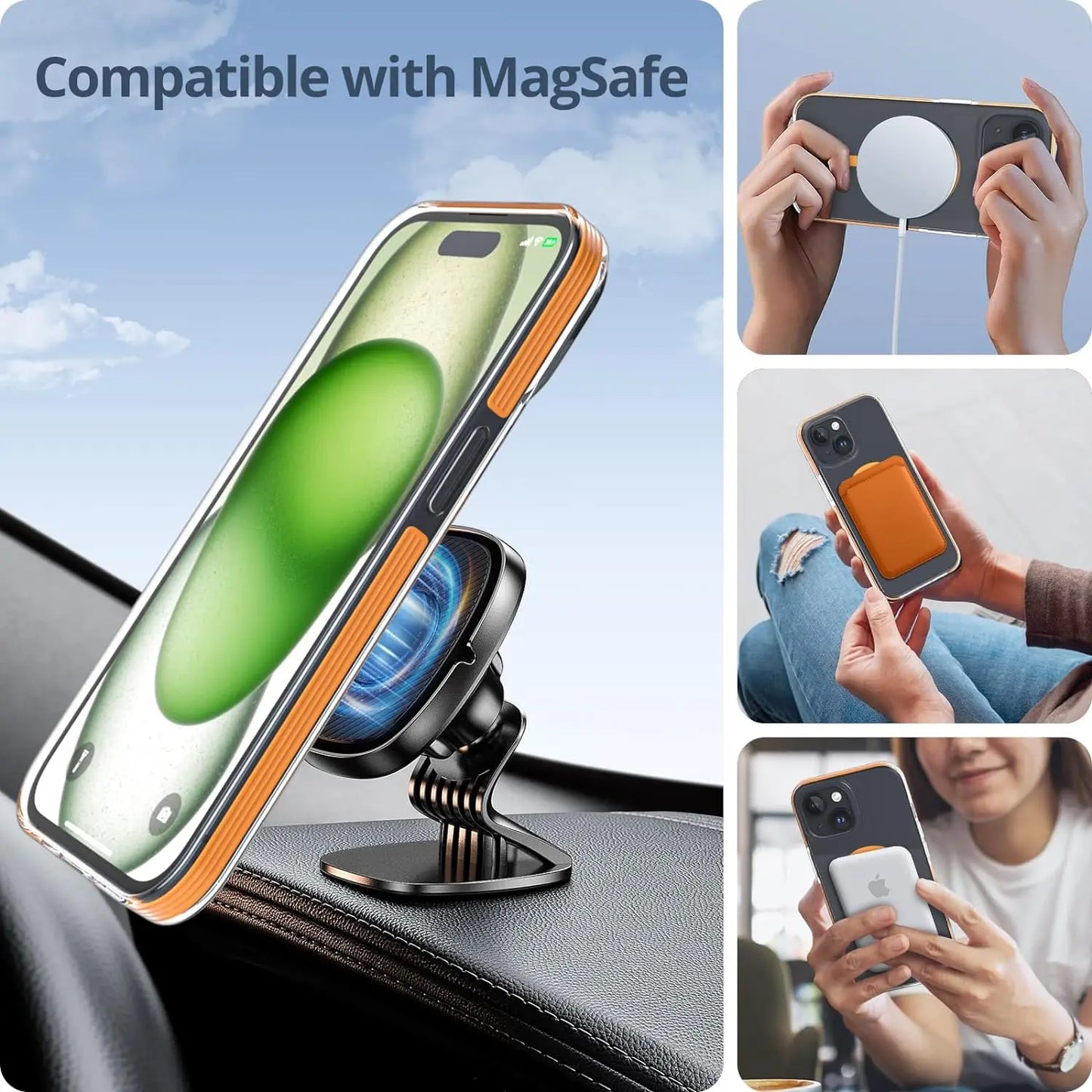 Luxury MagSafe Clear Case for iPhone 11/12/13 Pro Max β Shockproof Cover
